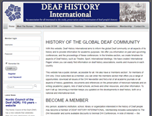 Tablet Screenshot of deafhistoryinternational.com